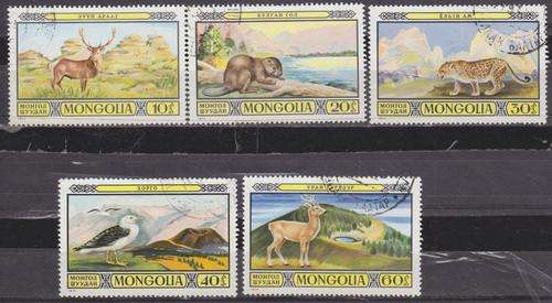 5 BEAUTIFUL THEMATIC STAMPS - WILDLIFE - MONGOLIA