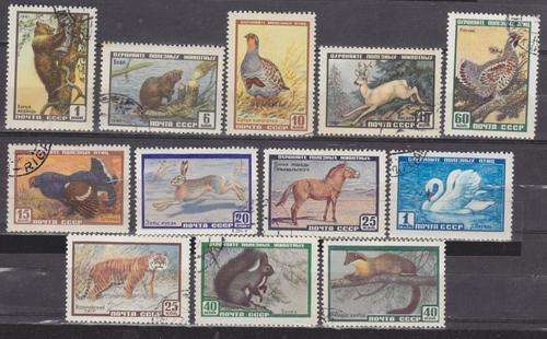 12 BEAUTIFUL THEMATIC STAMPS - WILDLIFE - RUSSIA