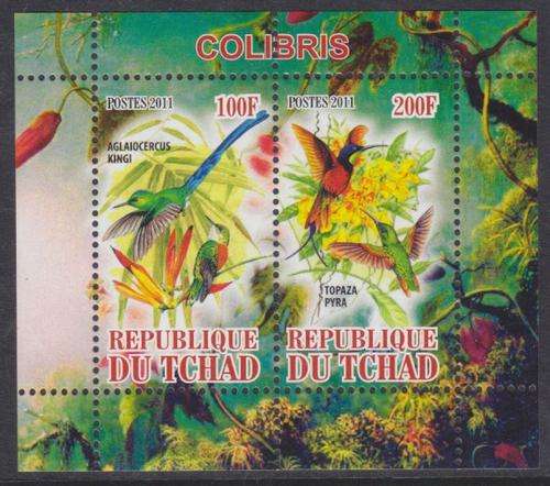 BEAUTIFUL THEMATIC MINISHEET - BIRDS - CHAD 2011