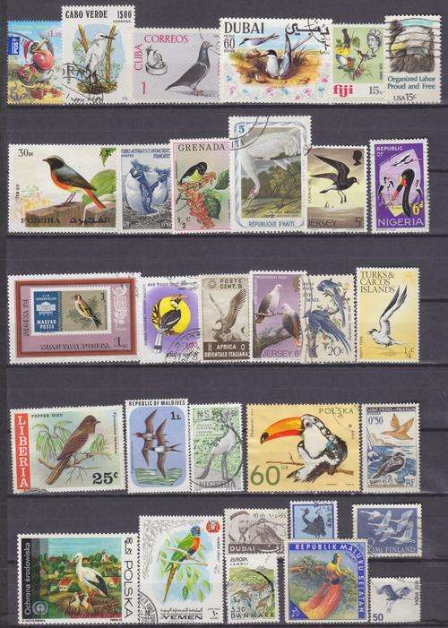 31 BEAUTIFUL THEMATIC STAMPS - BIRDS - WORLDWIDE