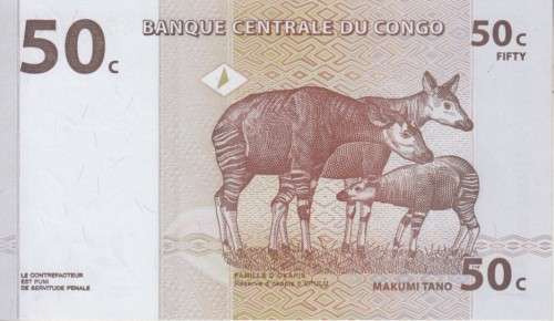 CONGO 50 FRANCS 1997 P84 UNC
