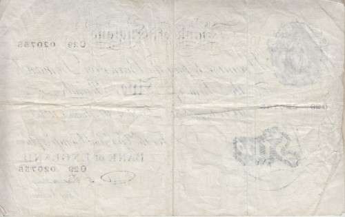 GREAT BRITAIN WHITE NOTE £5 1949 LONDON P344 F