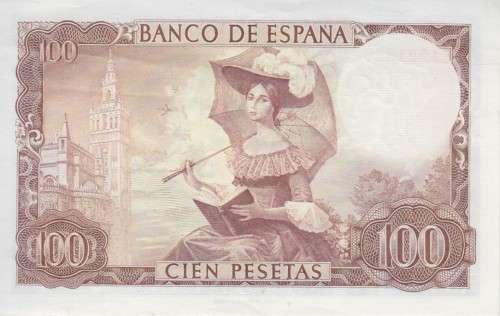 SPAIN 100 PESETAS 1965 P150 XF