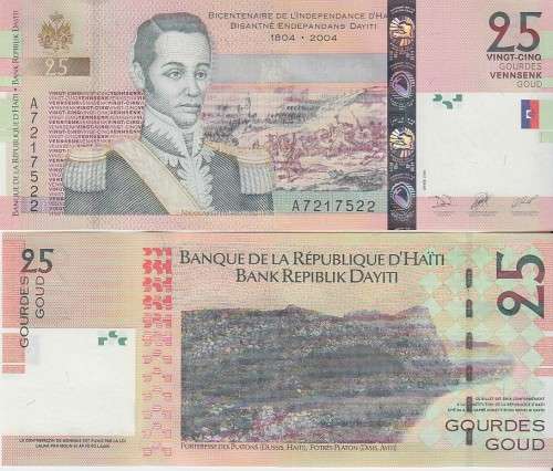 HAITI 25 GOURDES 2004 P 273 UNC