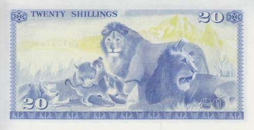 KENYA 20 SHILLINGS P17  1978  UNC
