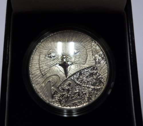 BIRDS OF PREY SOUTH AFRICAN OWLS - 2004 SOUTH AFRICA R2 SILVER 1 oz COIN IN ORIGINAL S.A.MINT BOX