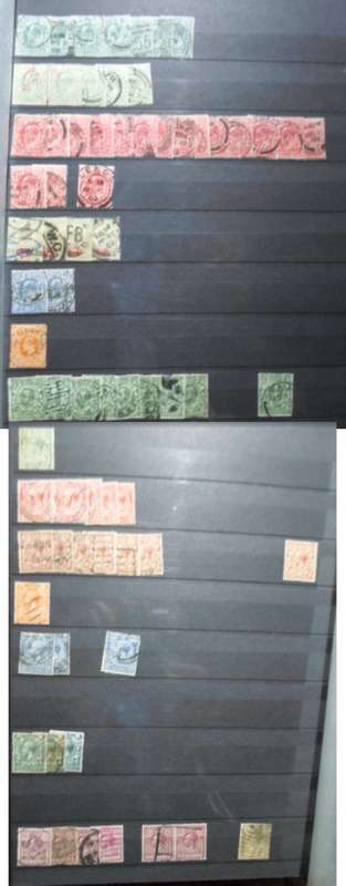 EARLY GREAT BRITAIN STAMPS IN BEAUTIFUL STOCK ALBUM - PENNY REDS, PENNY BLUES ETC