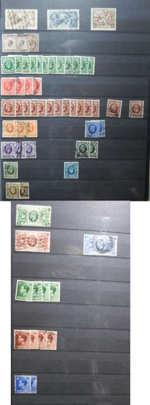 EARLY GREAT BRITAIN STAMPS IN BEAUTIFUL STOCK ALBUM - PENNY REDS, PENNY BLUES ETC