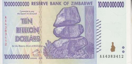 ZIMBABWE 10 BILLION DOLLARS - 2008 - P85 UNC zimbabwe