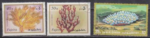 3 BEAUTIFUL THEMATIC STAMPS - MARINE LIFE - ARAB STATES