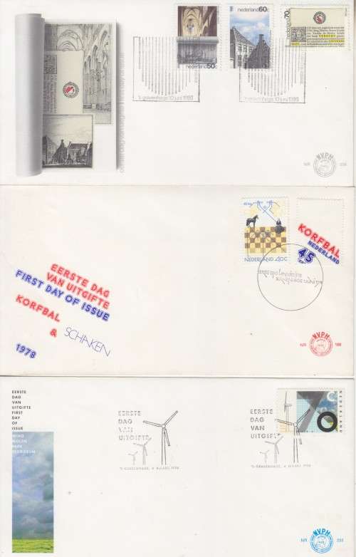 6 BEAUTIFUL FDC`S - NETHERLANDS