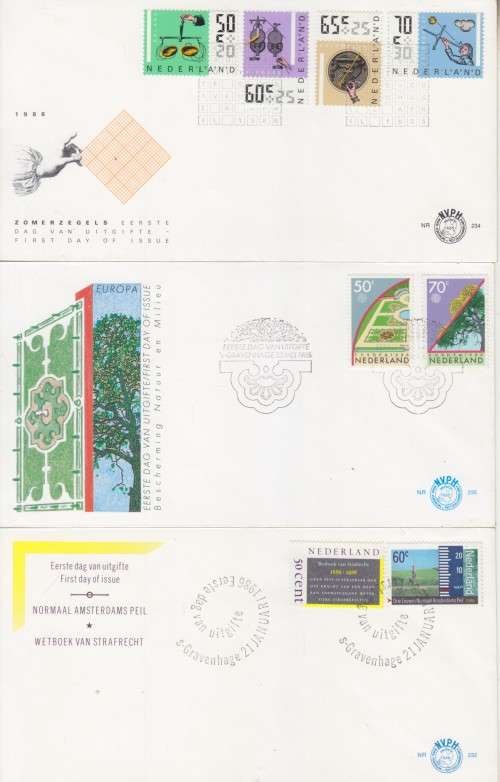 6 BEAUTIFUL FDC`S - NETHERLANDS