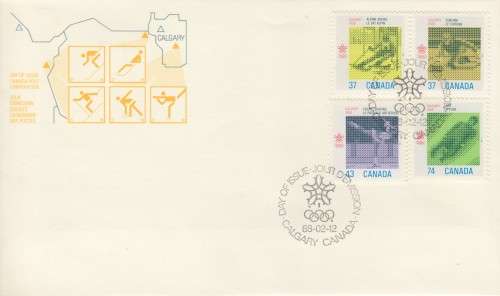 CANADA FDC 1988 - WINTER OLYMPICS, CALGARY