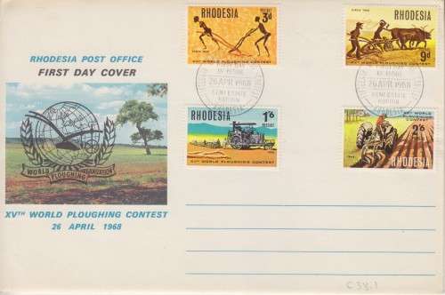 RHODESIA FDC 1968 - WORLD PLOUGHING CONTEST