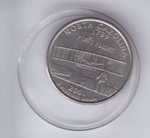 USA STATE QUARTER 2001 - NORTH CAROLINA (FIRST FLIGHT)