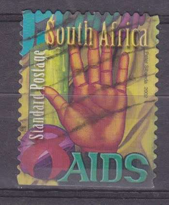 SOUTH AFRICA USED STAMP SACC1524 - 2002 AIDS AWARENESS