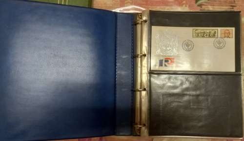 USED FIRST DAY COVER ALBUM - 18 PAGES CAN HOUSE 72 MEDIUM OR SMALL FDC`S