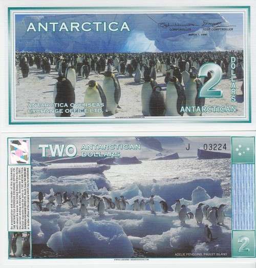 ANTARCTICA 2 DOLLAR - 1 MARCH 1996  UNC