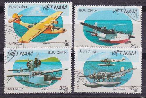 VIETNAM STAMPS - 1987 Intern. Stamp Exhibition `Hafnia `87` - Copenhagen, Denmark - Flying Boats