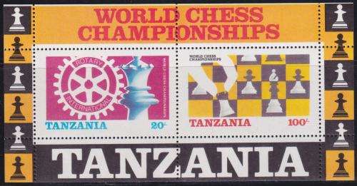 TANZANIA MINISHEET - WORLD CHESS CHAMPIONSHIPS - MNH