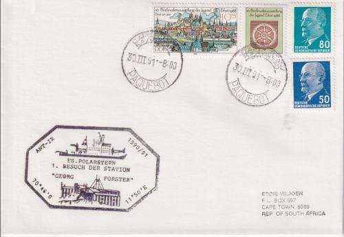 SALE!!!  SOUTH AFRICA PAQUEBOT COVER 1991 - FROM SHIP: POLAR STERN - CAPE TOWN  SALE!!!!