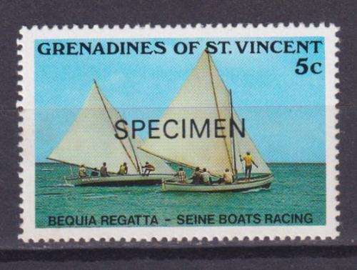 GRENADINES OF ST.VINCENT STAMPS - 1988 Bequia Regatta - overprinted: SPECIMEN