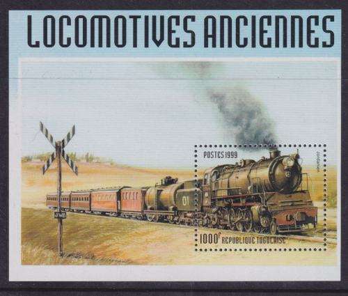 TOGO MINISHEET - 1999 LOCOMOTIVES TRAINS MNH
