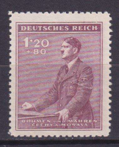 BOHEMIA & MORAVIA STAMPS -1942 The 53rd Anniversary of the Birth of Adolf Hitler, 1889-1945 (no gum)