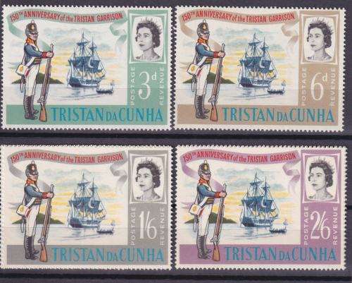 TRISTAN DA CUNHA STAMPS - 1966 The 150th Anniversary of Stationing of the First Garrison on Tristan