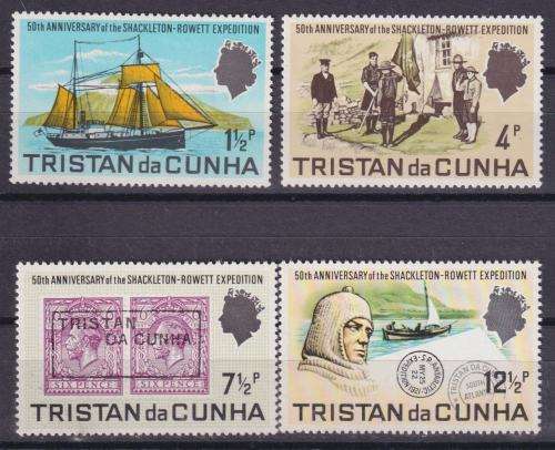 TRISTAN DA CUNHA STAMPS - 1971 The 50th Anniversary of Shackleton-Rowett Expedition