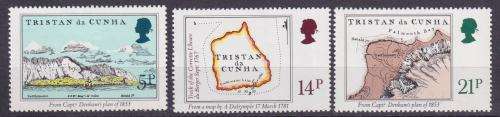 TRISTAN DA CUNHA STAMPS - 1981 Maps of the South Atlantic