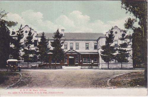 SOUTH AFRICA  POSTCARD EARLY 1900 - E.R.P.M. MAIN OFFICE, JOHANNESBURG