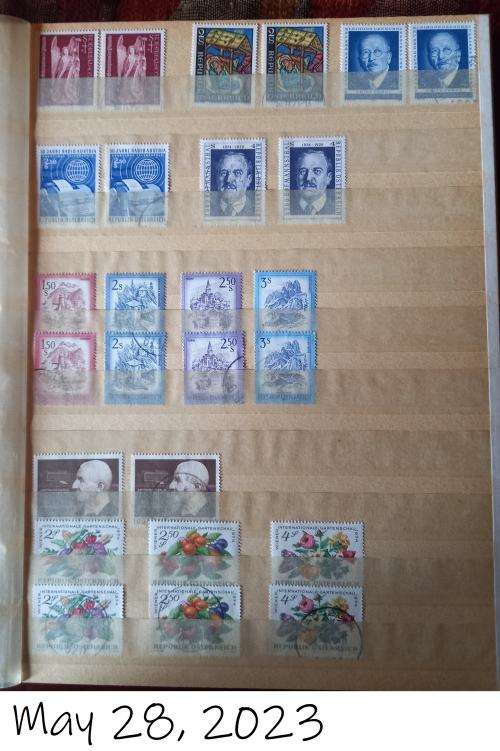 STOCK BOOK WITH AUSTRIA COLLECTION 1972-1983 - SEE DESCRIPTION