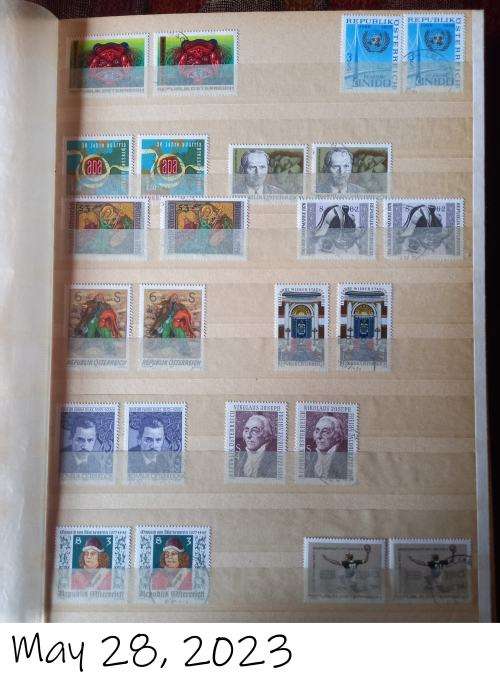 STOCK BOOK WITH AUSTRIA COLLECTION 1972-1983 - SEE DESCRIPTION
