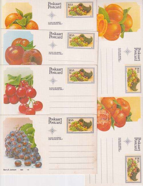 SOUTH AFRICA PREPAID POSTCARD SET OF 10 - FRUIT