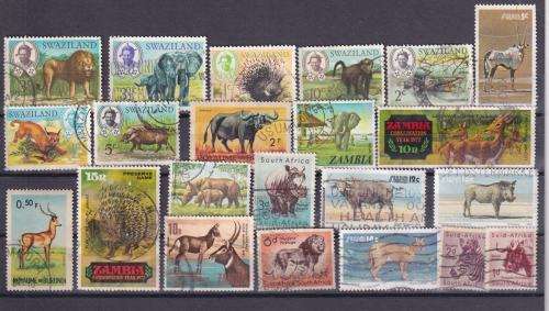 22 BEAUTIFUL THEMATIC STAMPS - African Wildlife selection - Swaziland/Burundi/Zambia/SWA/SA
