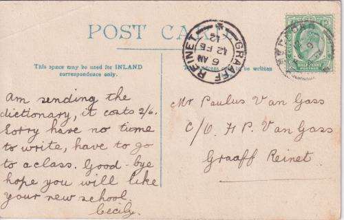 POSTCARD EARLY 1900 - POST OFFICE AND PUBLIC BUILDINGS, EAST LONDON POSTCARD 1912