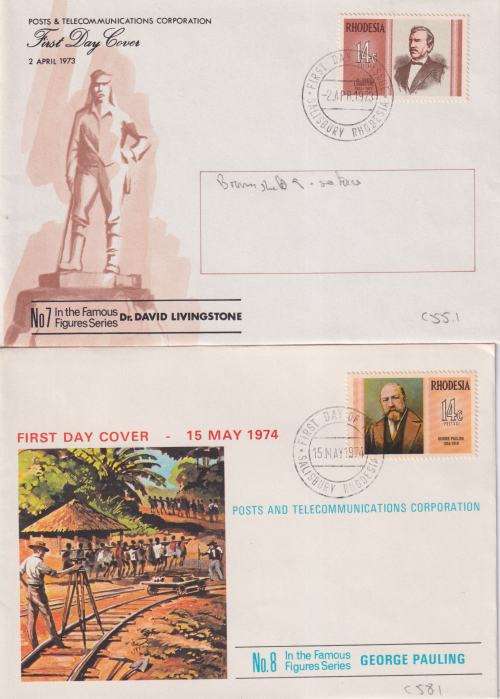 STARTING AT R10!! - 2 X RHODESIA FDC`S