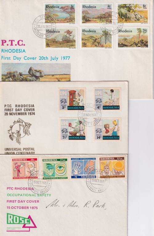 STARTING AT R10!! - 3 X RHODESIA FDC`S