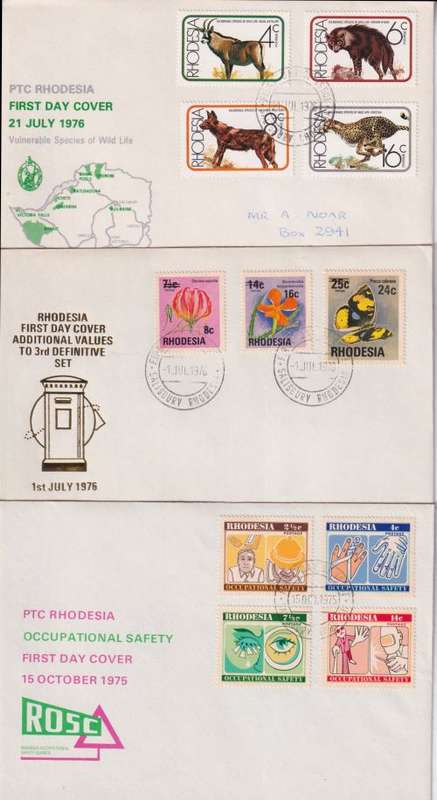 STARTING AT R10!! - 3 X RHODESIA FDC`S