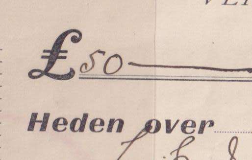 UNIQUE DOCUMENT! 1911 PROOF OF DEBT - CANCELLED: HEILBRON - 6d NATAL KING EDWARD (PERFIN-VERNIETIGD)