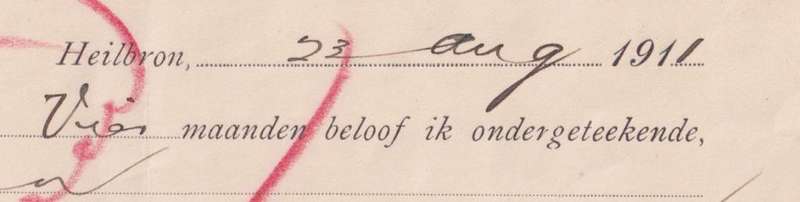 UNIQUE DOCUMENT! 1911 PROOF OF DEBT - CANCELLED: HEILBRON - 6d NATAL KING EDWARD (PERFIN-VERNIETIGD)