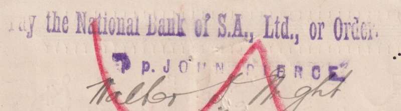 UNIQUE DOCUMENT! 1911 PROOF OF DEBT - CANCELLED: HEILBRON - 6d NATAL KING EDWARD (PERFIN-VERNIETIGD)
