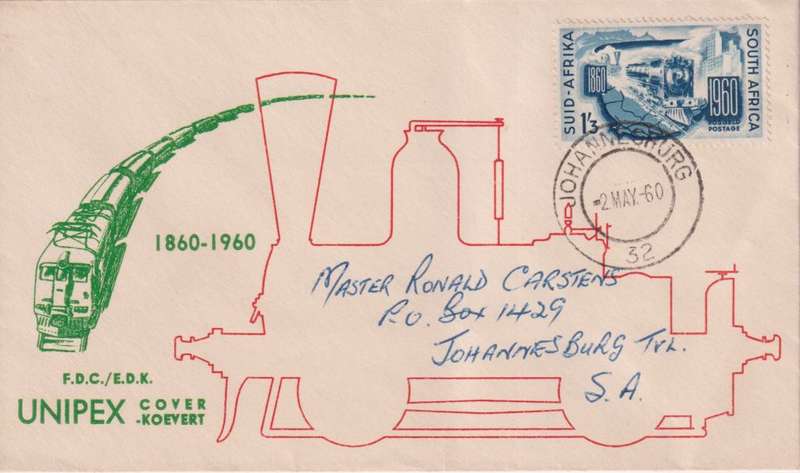 ONLY R10! UNION OF SOUTH AFRICA FDC 1960 - UNIPEX COVER