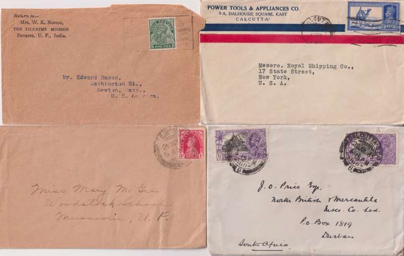 STARTING @ R10 - 4 OLD ENVELOPES  INDIA - 1930`S - SEE SCANS