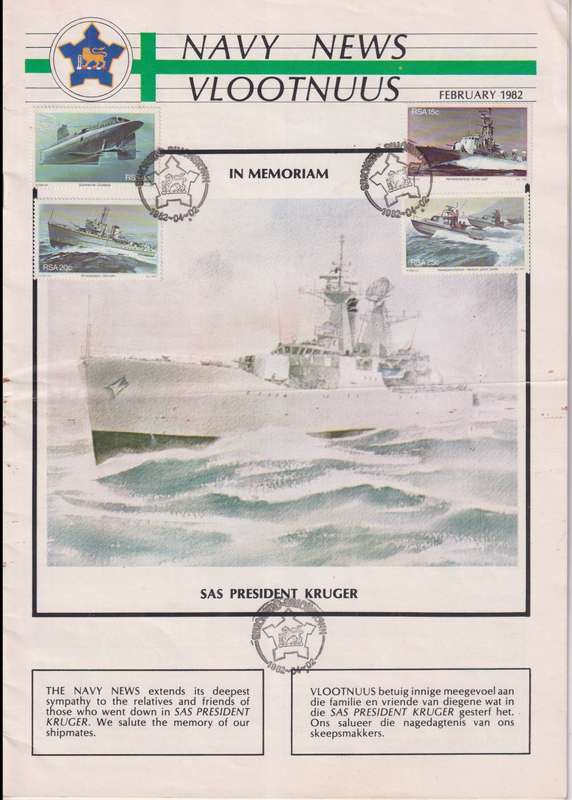 VERY SPECIAL ITEM - 1982 NAVY NEWS/VLOOTNUUS WITH SOUTH AFRICA  1982 NAVY STAMPS