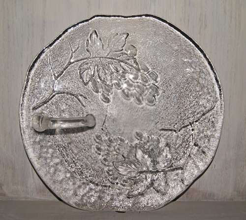 Pressed Glass Cheese/ Snack Dish