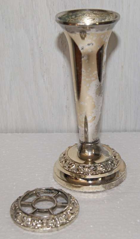 *REDUCED* EPNS Vase with Rose Top