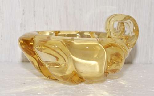 Amber Glass Trinket Dish