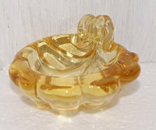 Amber Glass Trinket Dish